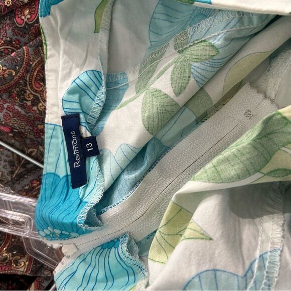 Y2K Floral A-Line Skirt - Blue and Green - Picture 5 of 15